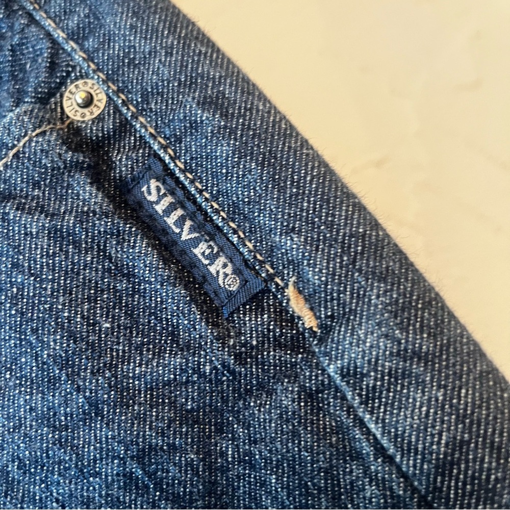 Silver Jeans Dark Blue Flare & Wide Leg Women Jeans - Picture 8 of 11